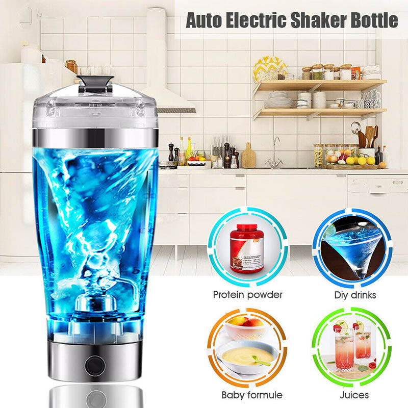 450ML Electric Protein Shaker, USB Shaker Bottle, Coffee & Milk