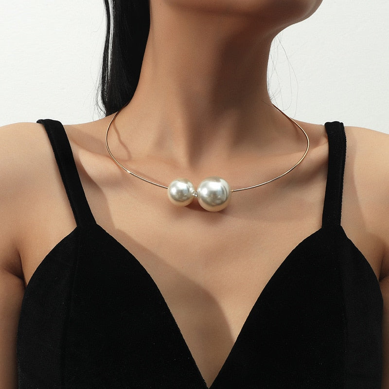 Elegant Water-wave Pearl Necklace