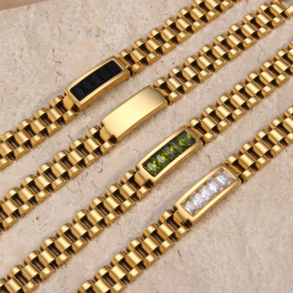 Zircon Stone Paved Bracelet