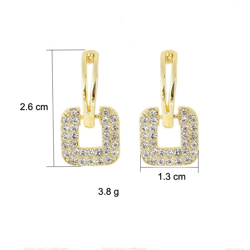 Luxury Shining Crystal Drop Earrings