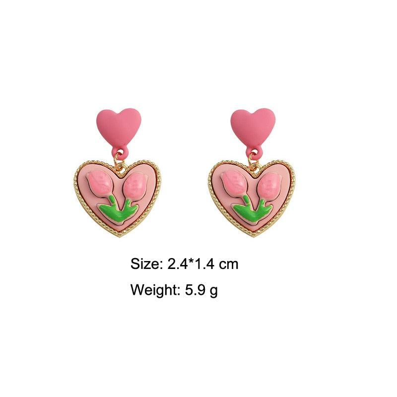 Flower Drop Earrings