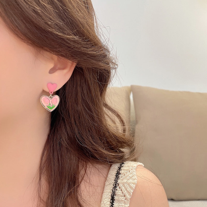 Flower Drop Earrings