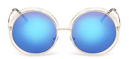 Metal Double Circle Sunglasses