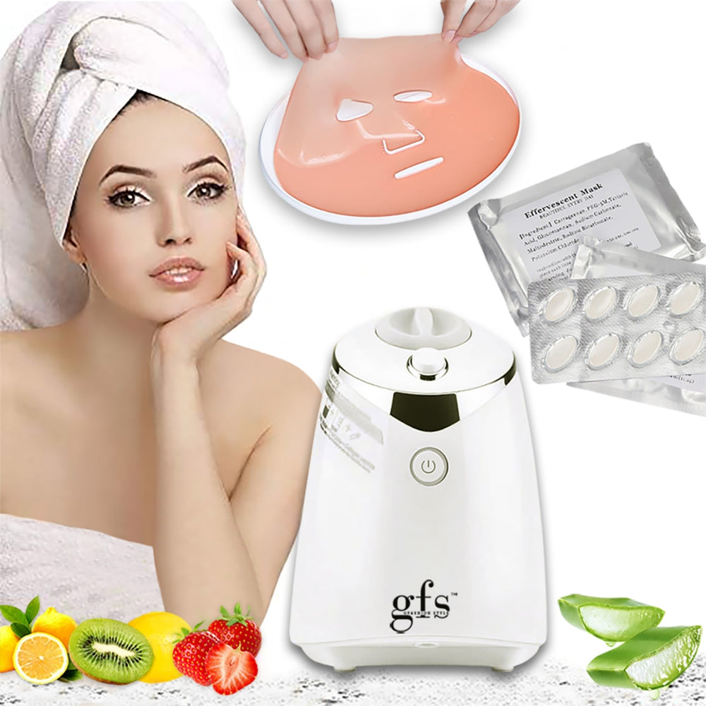 GFashionStyle™ Fruit Vegetable Face Cream Home DIY Mask Maker Machine, Quiet, Automatic, Easy to operate, Intelligent Voice reminder, Beauty Facial SPA with 32 Counts Collagen Pills - GFASH