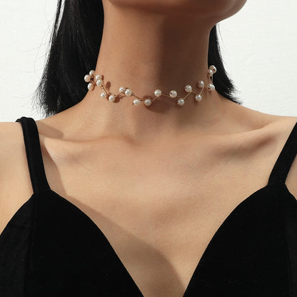 Elegant Water-wave Pearl Necklace