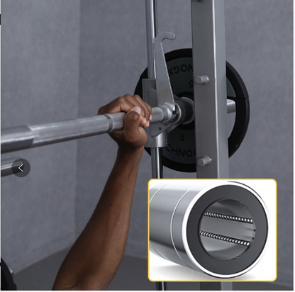 Smith Machine with Linear Bearings ,7° angle free-weight barbell
