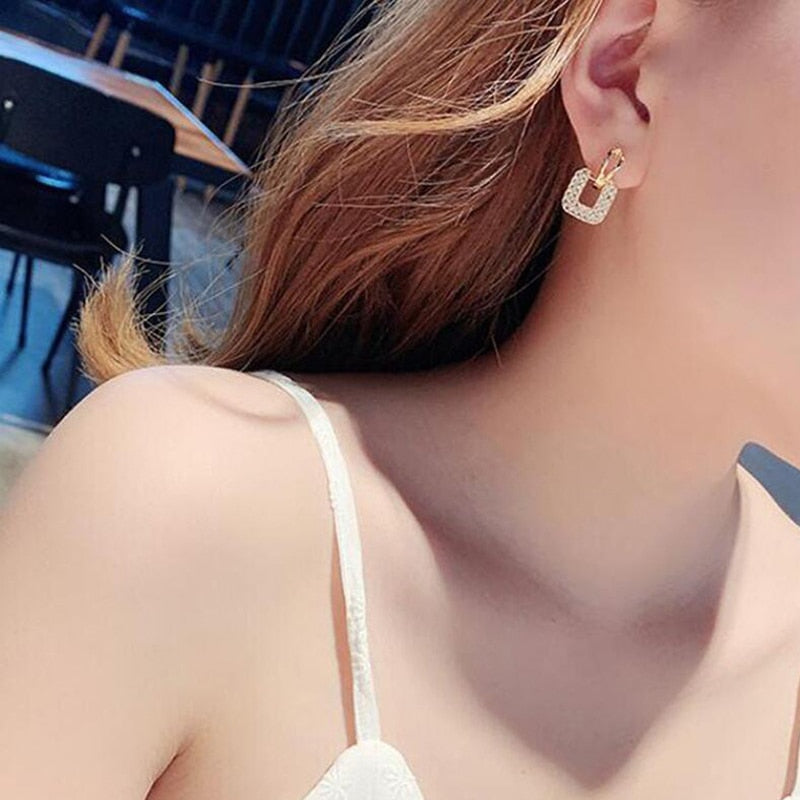 Luxury Shining Crystal Drop Earrings