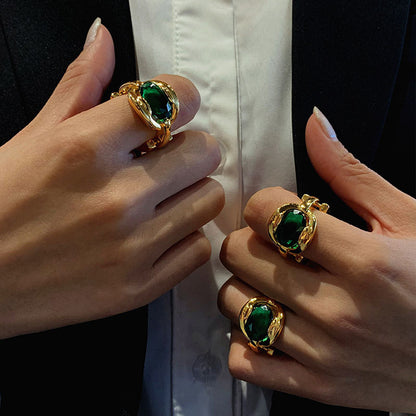 Women Shiny Crystal Ring