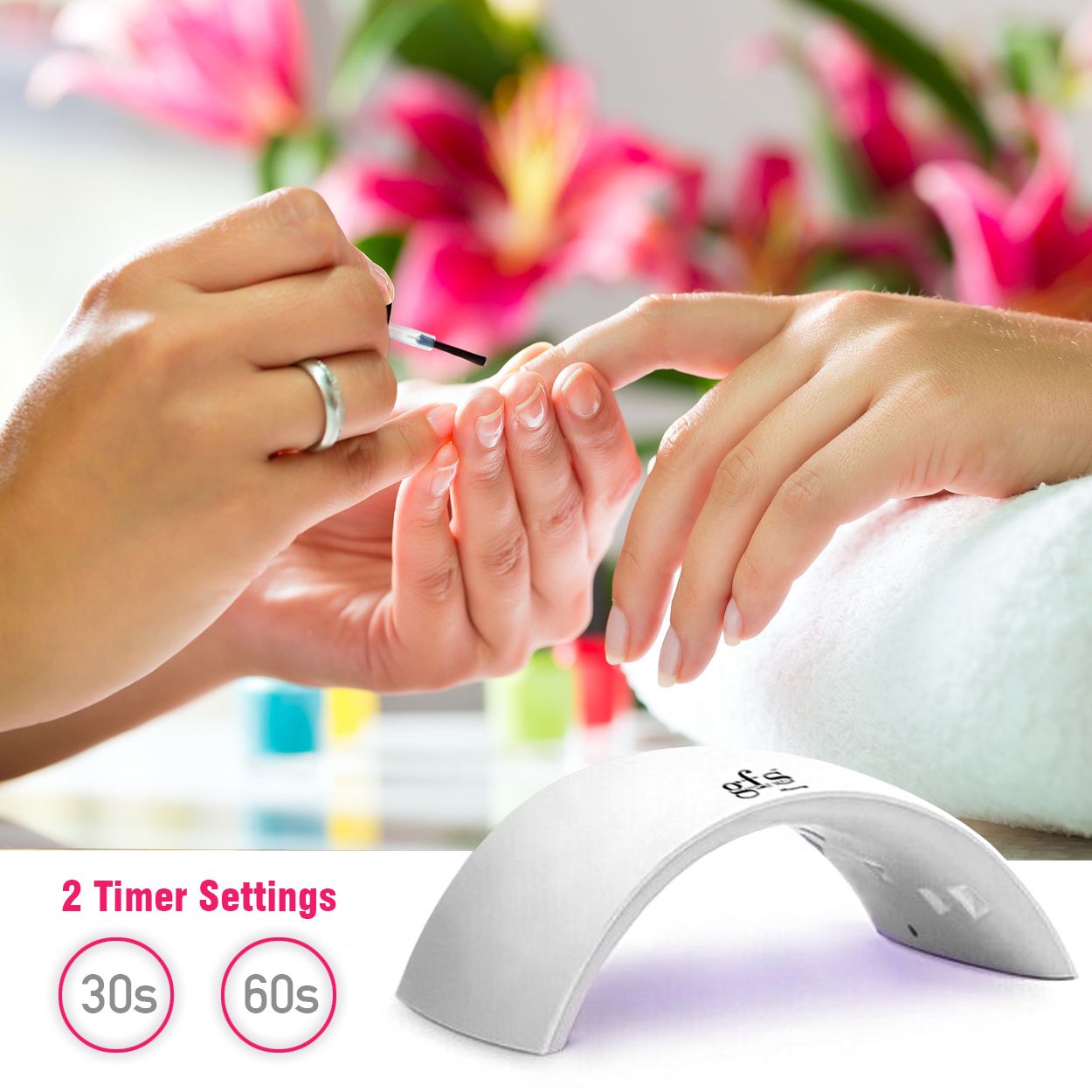 UV LED Nail Lamp, 24W, 2 Timers, White LED, Model SUN9C