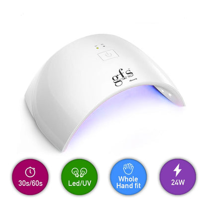 UV LED Nail Lamp, 24W, 2 Timers, White LED, Model SUN9C